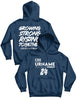 Unisex Hoodie Navy 240g - Custom Name - CrossFit Rising Oak - AMRAP INDUSTRIES