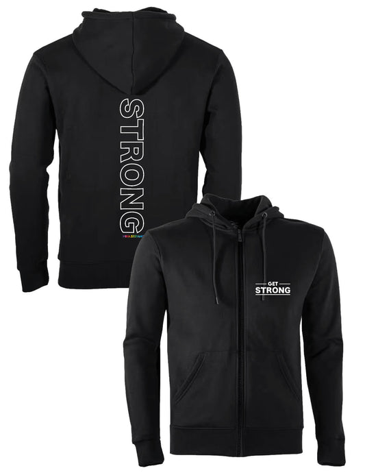Unisex Zipped Hoodie 300gsm - Get Strong - Strong By Mika - AMRAP