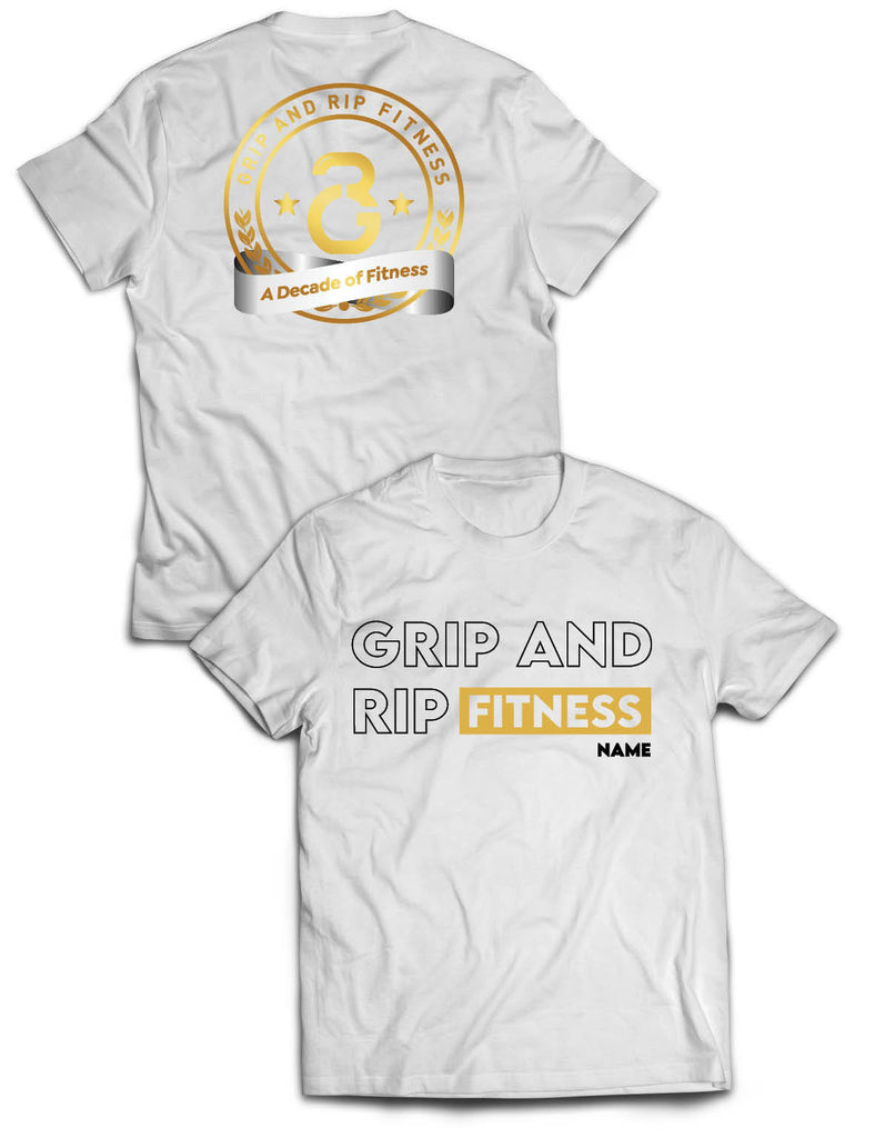 Universal Black Premium Tee - 10 Year - Grip and Rip - AMRAP