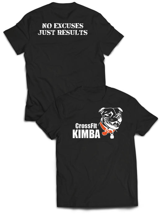 Universal Black Premium Tee - No Excuses - CrossFit Kimba - AMRAP