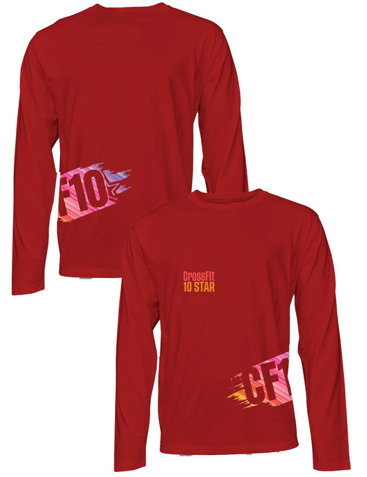 Universal Premium Long Sleeve Tee - Side Logo - Crossfit 10 Star - AMRAP