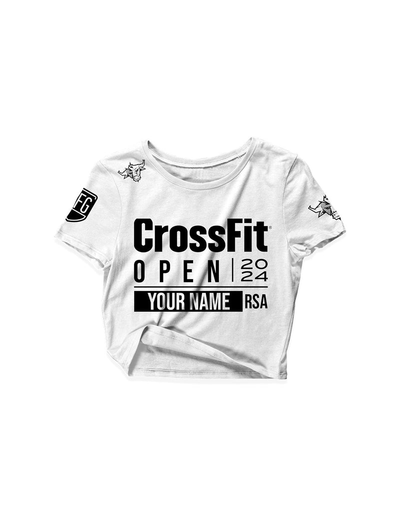 Ladies White Crop Tops - TheOpen 2024 - Artaxes - AMRAP INDUSTRIES