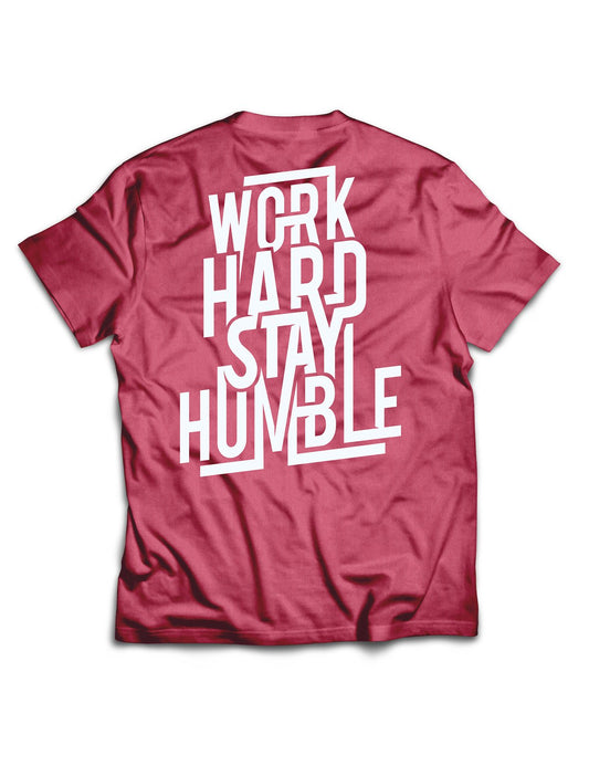 Universal Burgundy Melange Premium Tee - Stay Humble - Grip and Rip - AMRAP INDUSTRIES