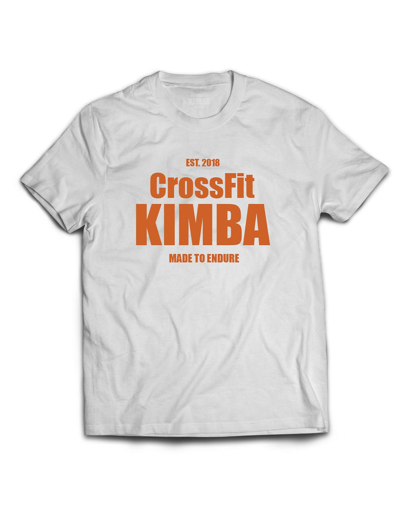 Universal White Premium Tee - CrossFit Kimba - AMRAP INDUSTRIES